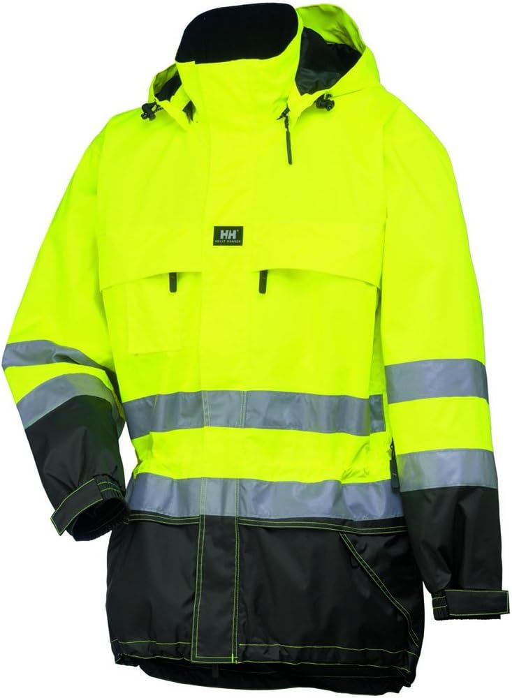 Helly Hansen 71377_369-L Size Large"Ludvika" Hi-Vis Parka - Yellow/Charcoal