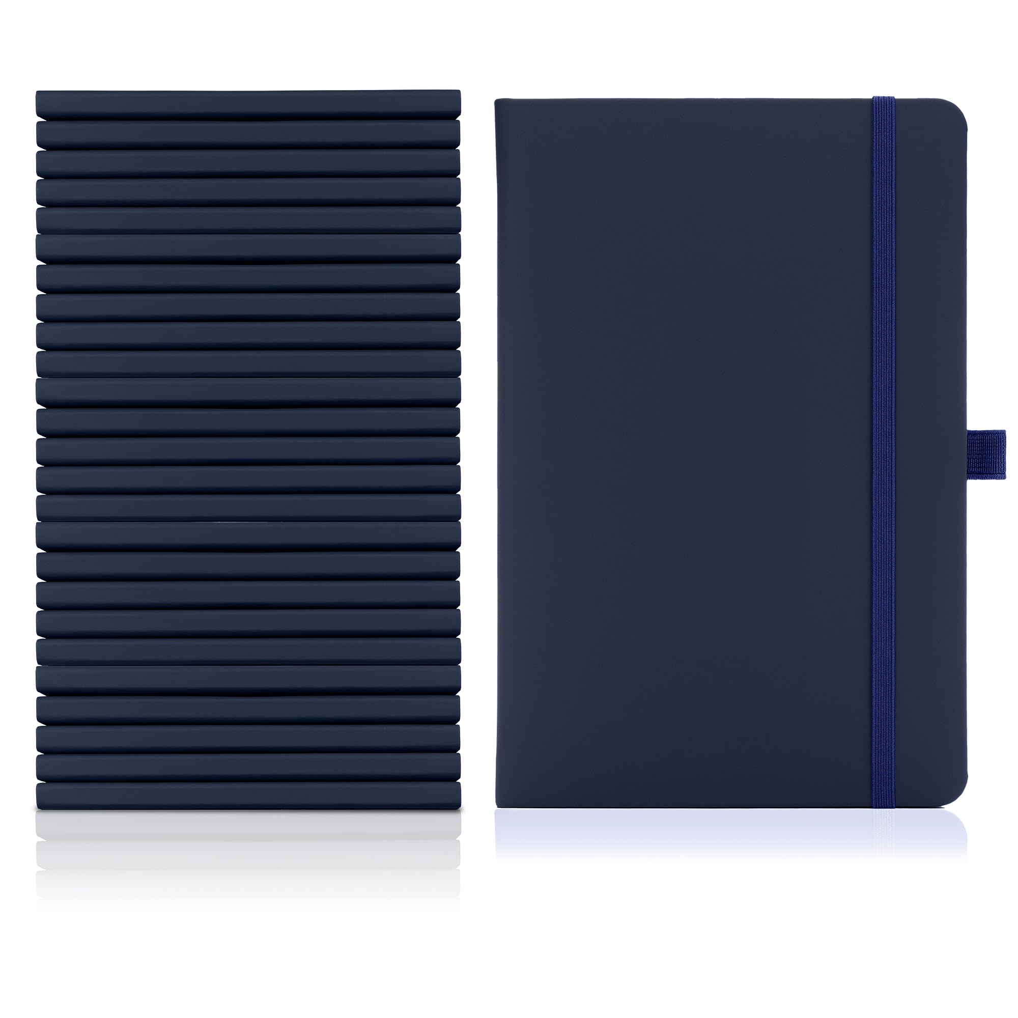 10 x Bulk Pack of Notes London A5 Notebook multipack set with Lined Pages, Pen Loop and Expandable Paper Pocket Hardback Journal New Notepad Note Book Notes Diary Pad (Navy) — image 1