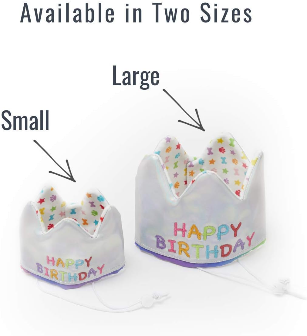 Pet London Happy Birthday Crown Hat for Dogs & Cats-Add Any Age-Glitter Numbers Included (20pcs), Celebrate Pets Birthday - Image 4