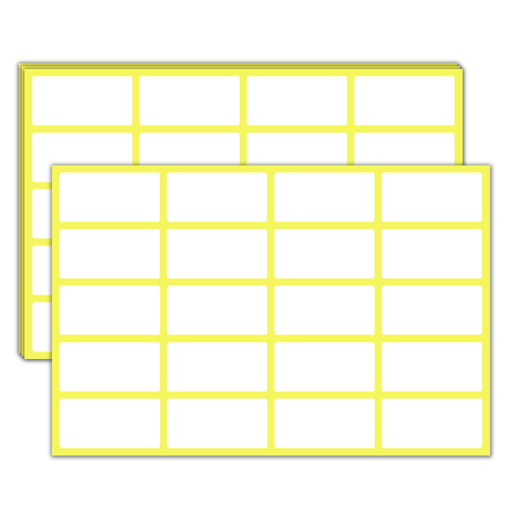 1500 Pack, 40 x 20 mm, White Labels Stickers Sticky Labels