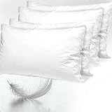 Casabella Duck Feather & Down Pillows UK 48x74cm Hypoallergenic 4 Pack view 2