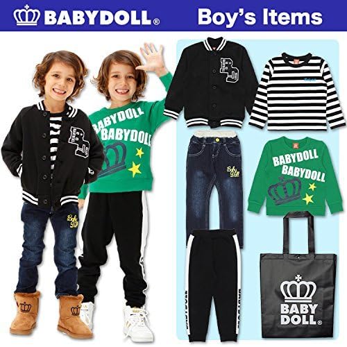 Amazon Co Jp ベビードール 18年 福袋 豪華6点セット アウター ボトム2本 トップス2点 バッグ 子供服 1cm 男の子 ブラック 服 ファッション小物