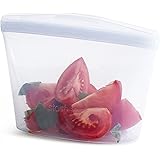 Stasher Silicone Reusable Storage Bag, 2 Cup Bowl (Clear) | Food Meal Prep Storage Container | Lunch, Travel, Makeup, Gym Bag