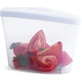Stasher Premium Reusable Silicone Food Storage Bowl, Clear, 2-Cup | Food-Safe Silicone, Freezer, Sous Vide, Microwave, Dishwasher, Oven Safe, Meal Prep, Lunch Container, BPA-Free, Eco-Friendly