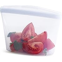 Stasher Reusable Silicone Storage Bag, Food Storage Container, Microwave and Dishwasher Safe, Leak-free, 2 Cup Bowl, Clear