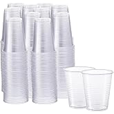 Amaxe Direct [ 500 Pack 7 oz ] Clear Disposable Plastic Cups – Bulk Value Polypropylene (PP) Cold Drinking Cups for Water, Ju