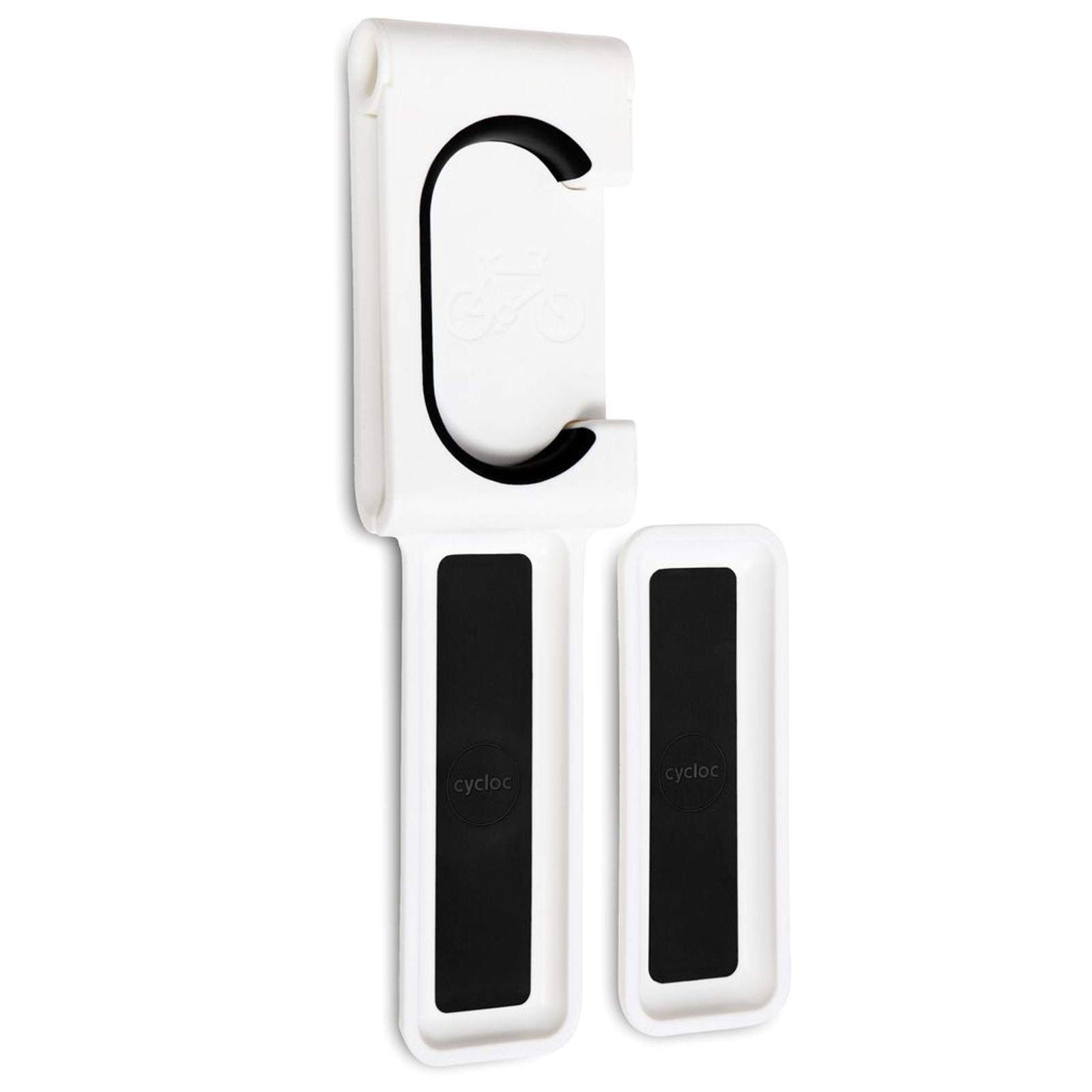 Cycloc Endo - Wall Mount Bike Storage Rack – Vertical Wheel Hung Cycle Storage - White
