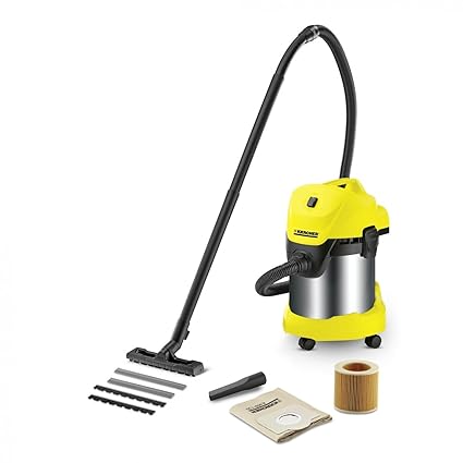Karcher Wd 3 Premium Wet And Dry Vacuum Cleaner -Yellow & Black