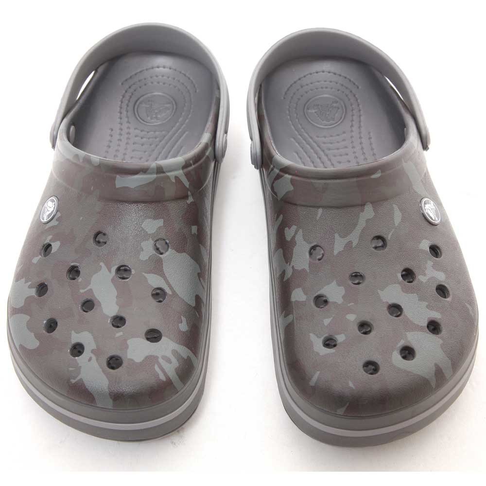 crocs crocband camo ii men clog in grey