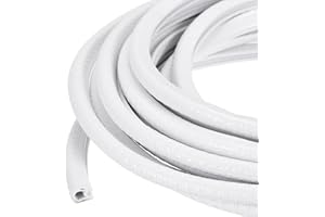 PATIKIL Rubber Edge Trim Guard, 19.7 ft x 5/16" x 15/64" U Channel Edge Protector Seal Strip with Metal Clips Fit for 0.5-1.5