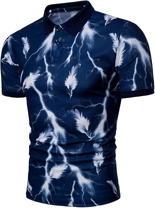 Amazon Lidada メンズ 半袖ポロシャツ 柄 ビジネス ゆったり ゴルフウェア カジュアル スポーツウェア シャツ 通販