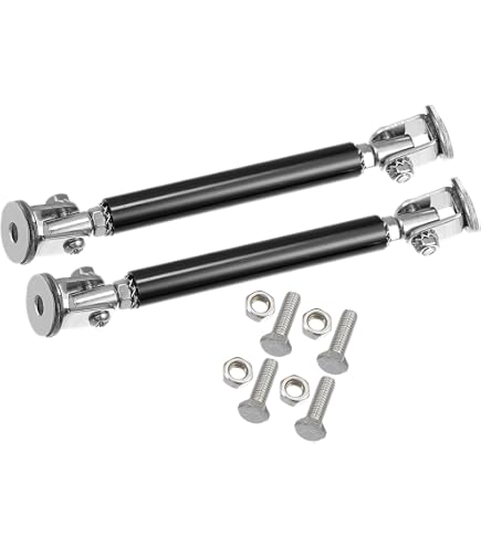 Serve4u*2018 Adjustable Bumper Lip Splitter Support Rods – Pair Red 15cm Stainless Steel (Universal)