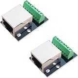 PENGLIN 2pcs RJ45 Ethernet Single Female Adapter 2.54mm Pitch Shielded Network view 1