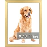 RUN HELIX 8x10 Picture Frame Gold,Simple Designed Photo Frame for Photo Poster Canvas Certificate Document Display Horizontally or Vertically Wall Gallery(1Pack)