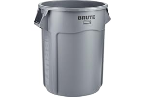 Rubbermaid Commercial 265500GY Round Brute Container Plastic 55 gal Gray