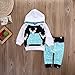 Toddler Infant Baby Boys Deer Long Sleeve Hoodie Tops Sweatsuit Pants Outfit Set (2-3Years, Sky Blue)