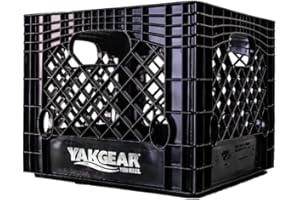 YakGear Deluxe Kayak Milk Crate - Durable Storage Solution with Universal Fit for Kayak Fishing and Boating Accessories | 1 Milk Crate