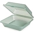 G.E.T. 1 Compartment Jade Polypropylene Eco-Takeout Container - 9"L x 9"W x 3 1/2"H