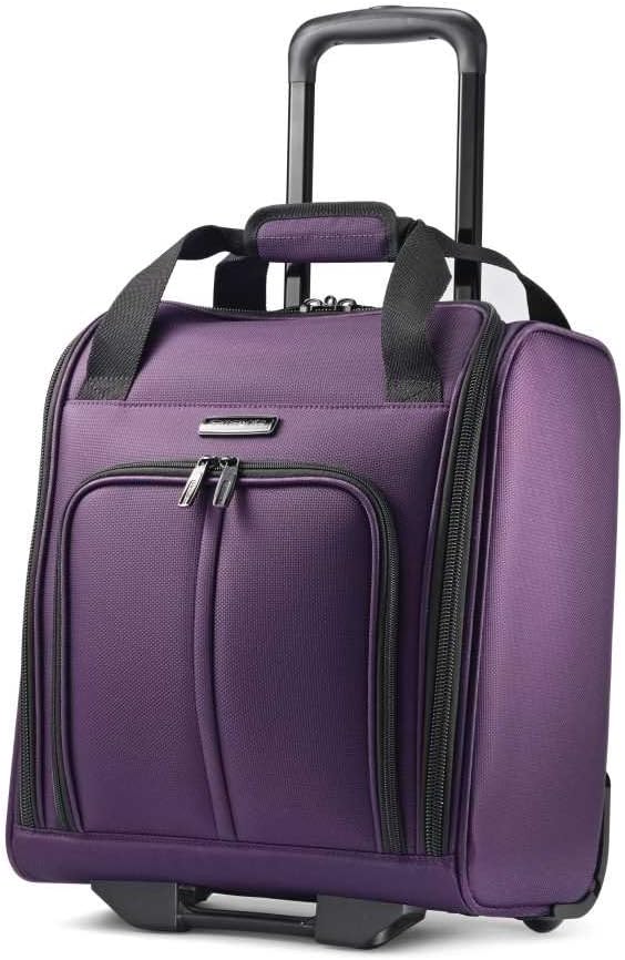samsonite purple suitcase