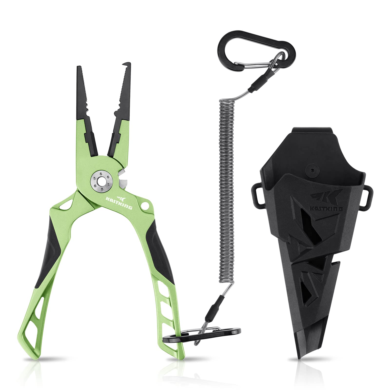 Photo 1 of KastKing Gila 7.5-inch Fishing Pliers with Scissor Line Cutters, Aircraft Grade Aluminum Fishing Gear, Saltwater Resistant Fishing Tools, Non-Slip Rubber Handle, Split Ring Nose, Olive