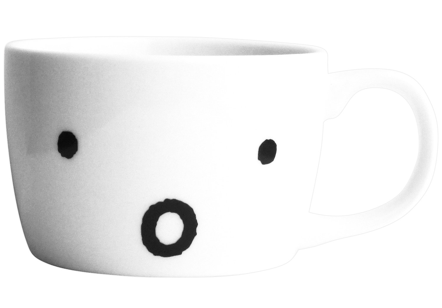 Photo 1 of ????(Kaneshotouki) Dick Bruna Miffy Simple Face Miffy Surprise Mug, 8.1 fl oz (230 ml), White 401103