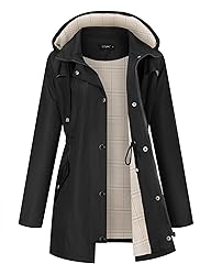 LOMON Women Rain Jacket Lightweight Hooded Jackets