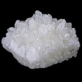 ZHIYUXI Clear Quartz Crystals and Stones Cuarzos Crystal Cluster Geode Clear Crystal Quartz Crystals for Beginners Natural Rock Raw Stone Energy Balance Reiki Decor 1Pc 50-70g