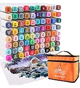 Merooart-80-color alcohol note markers-double-headed permanent color steel note markers, suitable...