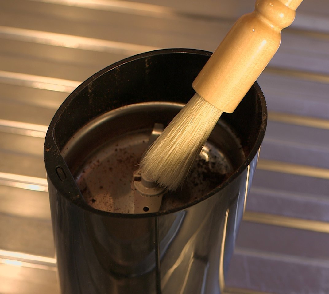 Coffee Grinder Cleaning Brush, Wood Handle & Natural Bristles Wood