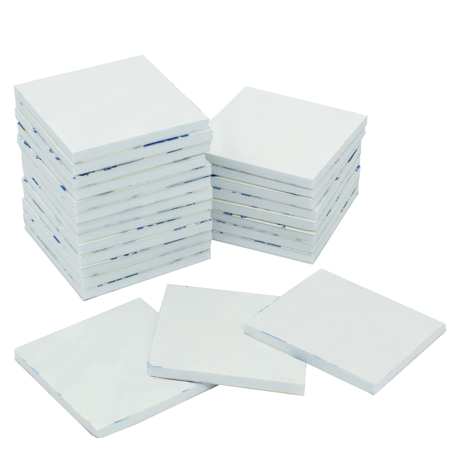 Aurorali Double Sided Sticky Pads White, 40 Pcs Adhesive Sticky Foam Pads Mounting Tape, Squares (40mm x 40mm)