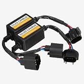 Hirificing 2PCS Car LED Headlight Decoder, H13/9008 Blinker Resistor Hid LED Conversion Kit Warning Error Decoder Universal Anti Flicker Relay Canceller Capacitor Resistor Harness Adapter（H13/9008）