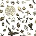 About 100 pcs or 4 oz Mixed antique Bronze assorted mix tibetan charms, pendants, elephants, birds, Tree of life, Keys, ocean life