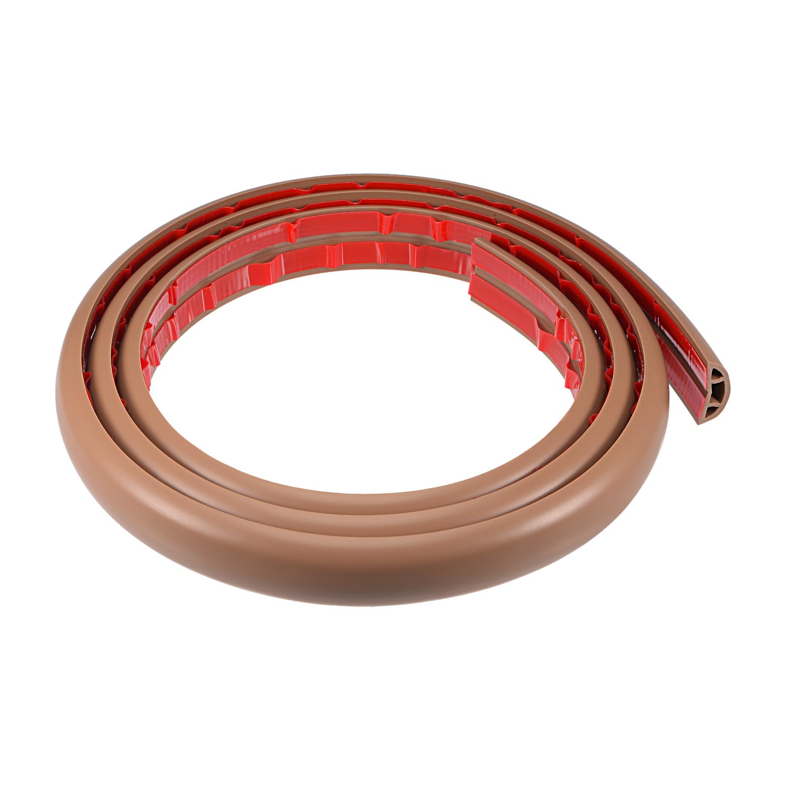 Rebower Floor Cord Cover Extension Cable Protector Management Cable Hider Raceway, [for Office, Home] - 0.4" x 0.24" x 6.6ft / Brown