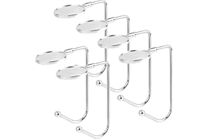 Guojanfon Christmas Stocking Holder for Mantle,6 PCS Non-Slip Stocking Mantel Holders Hooks Hanger for Christmas Xmas Fireplace and Party Decoration