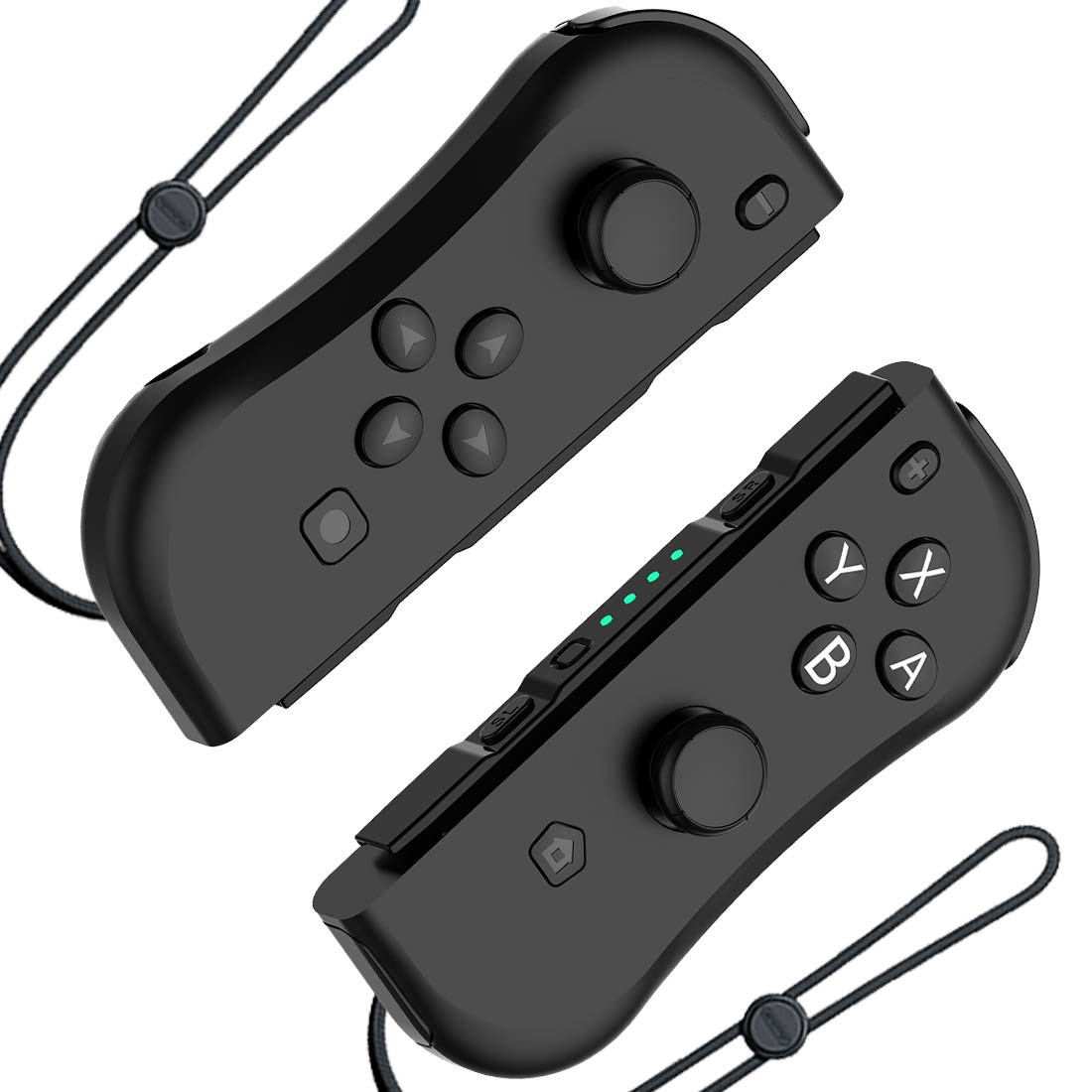 Hohhon Joy Pad Controllers Replacement for Nintendo Switch, L-R Wireless Gamepad as Alternative to NS Controllers, Switch Remote Controller with Wrist Straps and Charging Cable (Black)