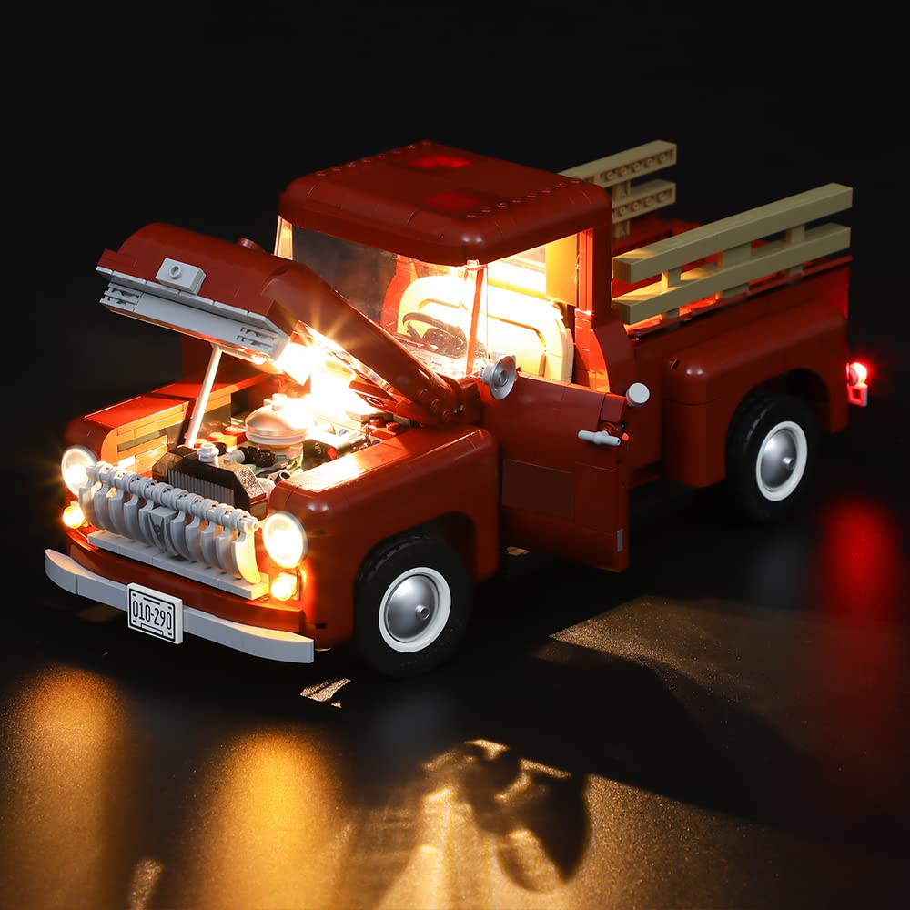 GEAMENT LED Light Kit Compatible with Pickup Truck - Lighting Set for Creator 10290 Model (Building Set Not Included)