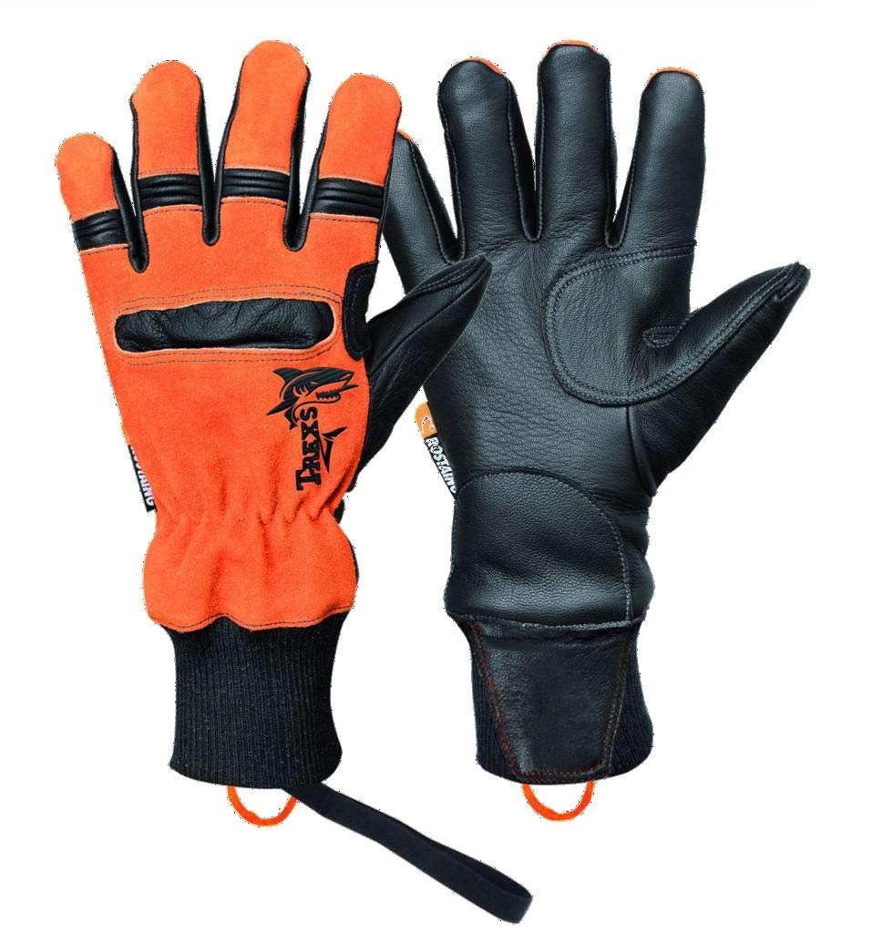 Rostaing Trexs Squale Gloves - Black Palm Orange Back, 10/X-Large
