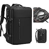 Visnalefry 55L Travel Backpack with Built-in Vacuum Seal Backpacks Exapandable Waterproof Air Compression with electronic scale TSA Lock Carry-On Suitcase Luggage Laptop Bag Black