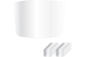 [20 count] Replacement Anti Fog Shields Only (No Frame) for SanwaTech Glasses Style Faceshield - Clear Plastic Full Face Shie