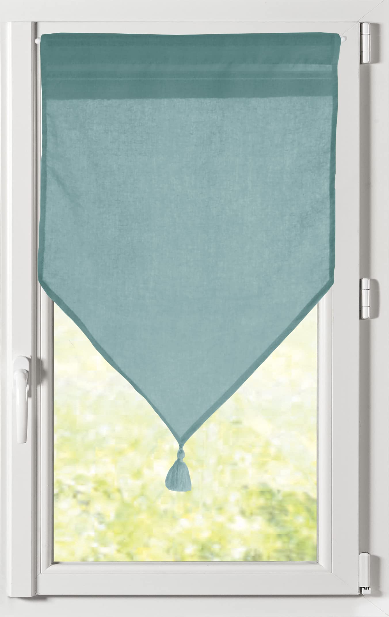 Stof Net Curtain Monna Emerald 60 x 90 cm 100% Polyester