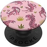Pink Tigers Aesthetic Tiger PopSockets Adhesive PopGrip
