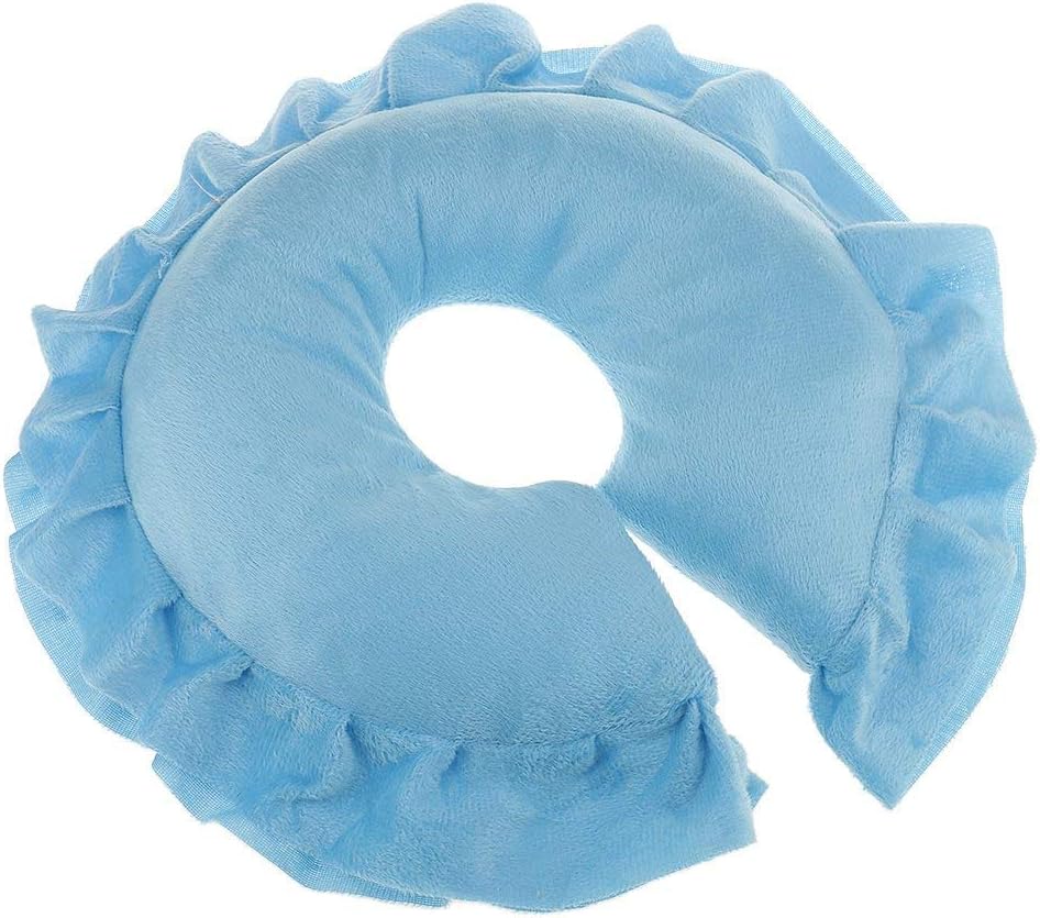 U Shaped Neck Support Cushion Soft Spa Salon Massage Table Cradle Face Pillow Neck Head Cushion Travel Flight Neck Pad - Sky Blue: Garden & Outdoor