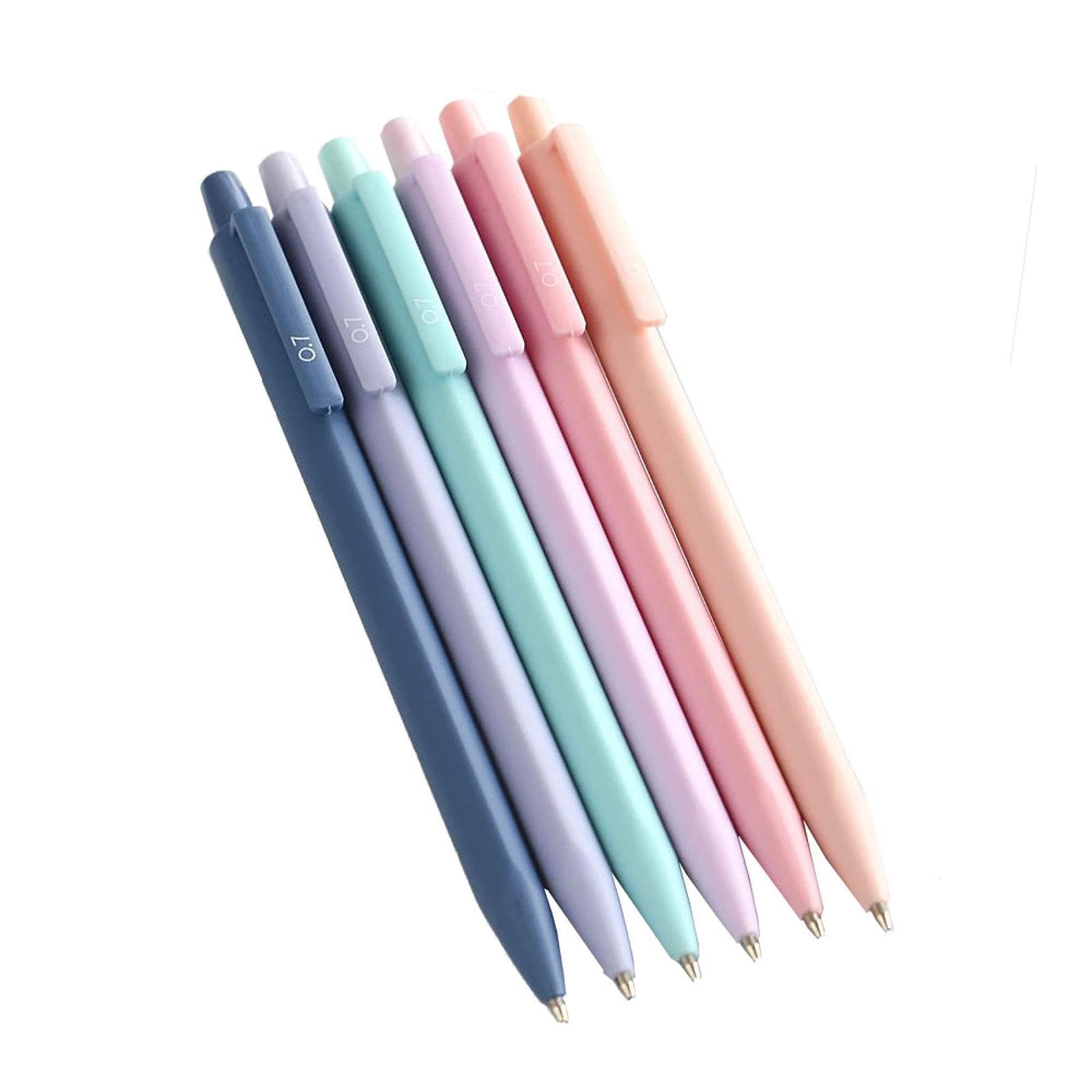 SEIWEI 6Pcs Pastel Pencils Set Triangle Bar Mechanical Pencils Retractable Activity Pencil for Artist, Students, Teachers(0.7mm)