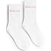 Etercycle Bridesmaid Socks For Women, Team Bride Sock Bridal Shower Gifts, Pink Soft Cotton Wedding Socks For Bridesmaid Gifts Bachelorette Party Favor Engagement Anniversary Honeymoon Essentials