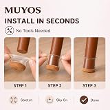 MUYOS 32 Pcs Small Chair Leg Protectors Silicone Felt Pads 14-20mm X-small view 5