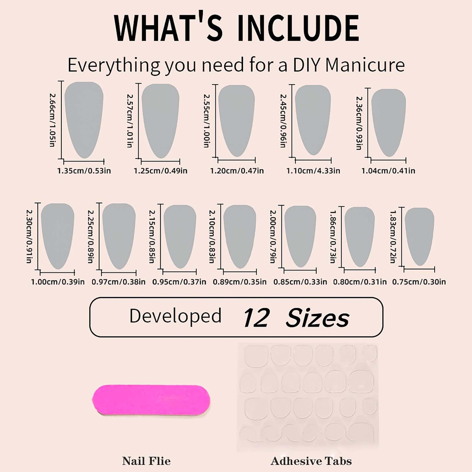 RUOKEXIN Press on Nails Almond Short Fake Nails with Glue Pink White Ombre Acrylic False Nails with Designs Glossy Artificial Nail Press ons Reusable Natural Stick on Nails for Women Fingernails Set - Image 5