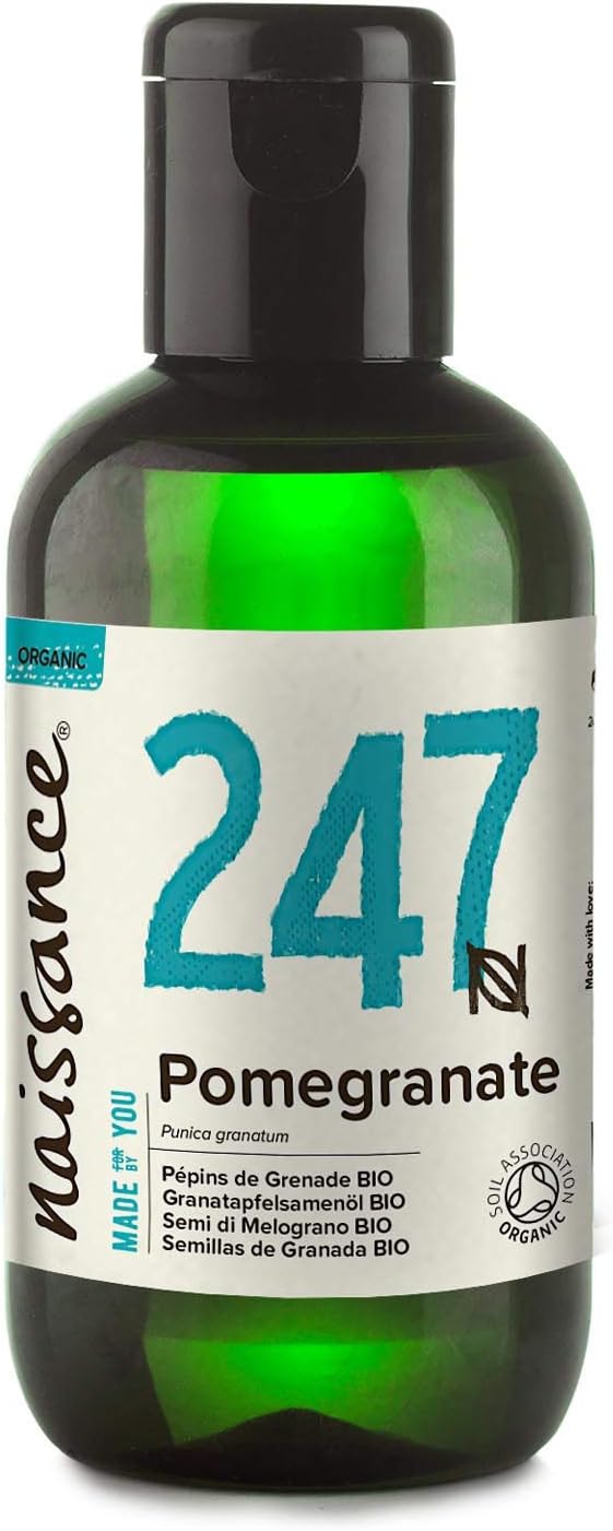 Naissance Pomegranate Seed Cold-pressed Unrefined Certified Organic Oil (no. 247) 50ml, Pure, Unrefined, Certified Organic