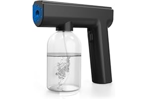 Disinfectant Fogger One-Touch Start Ultra-Fine Atomization Portable Mist Sprayer Enhanced 6 Blue Light Lamp Spray Gun with Ke
