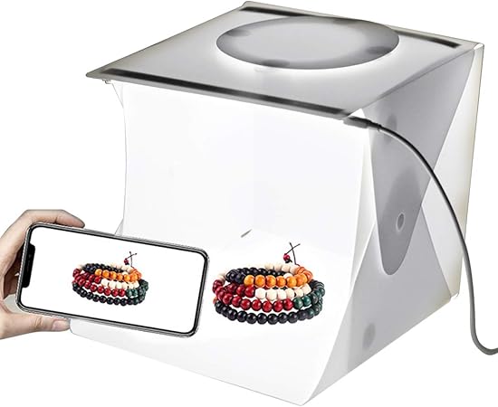 Rehomy Mini Caja de Luz Portátil Plegable 24Cm X23cm X22cm ...