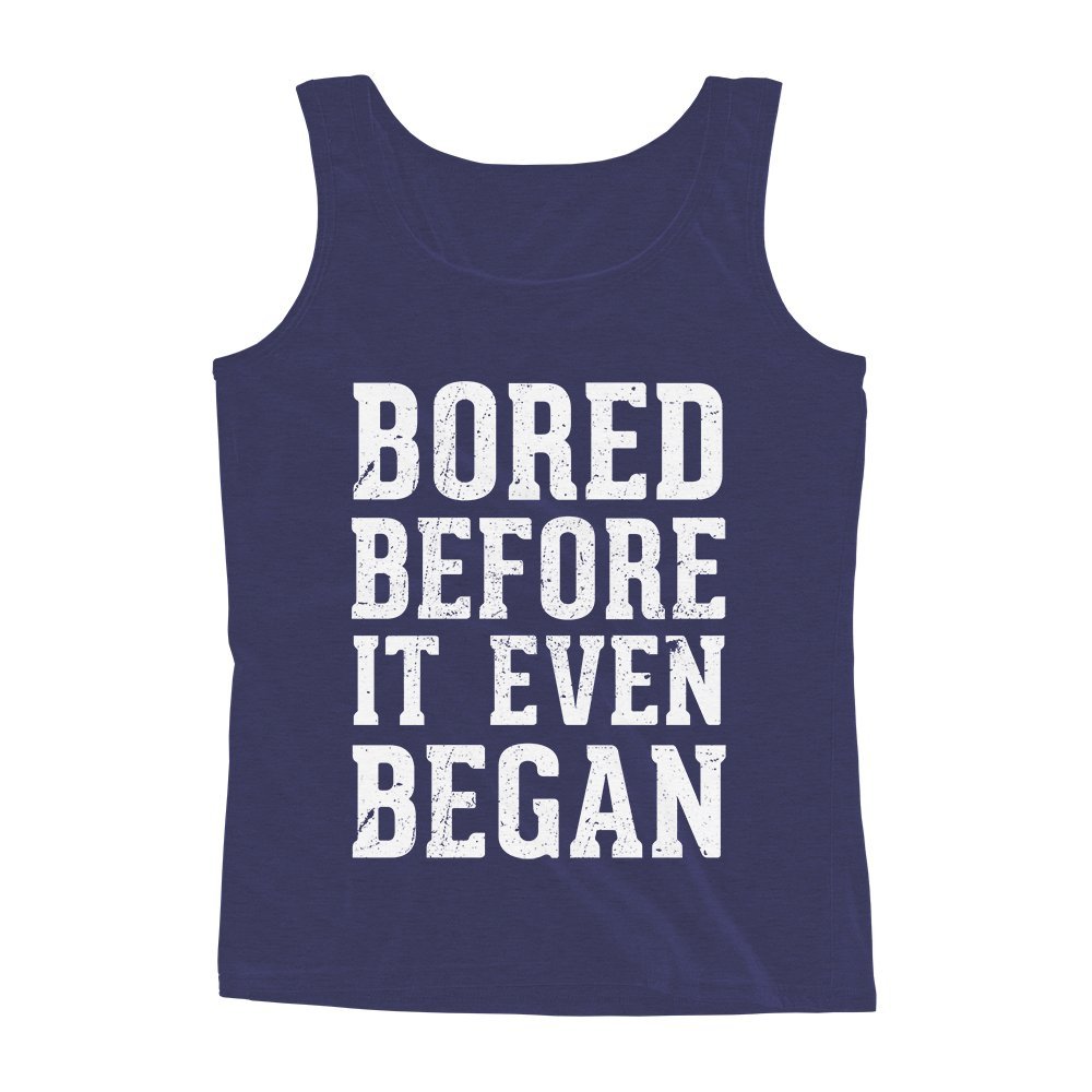 Mad Over Shirts Bored Before it Even Began Unisex Premium Tank top